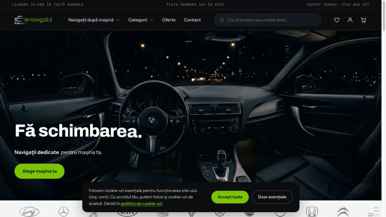 Previzualizare website PilotOn / eNavigații