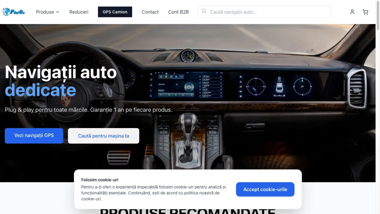 Previzualizare website PilotOn / Navi